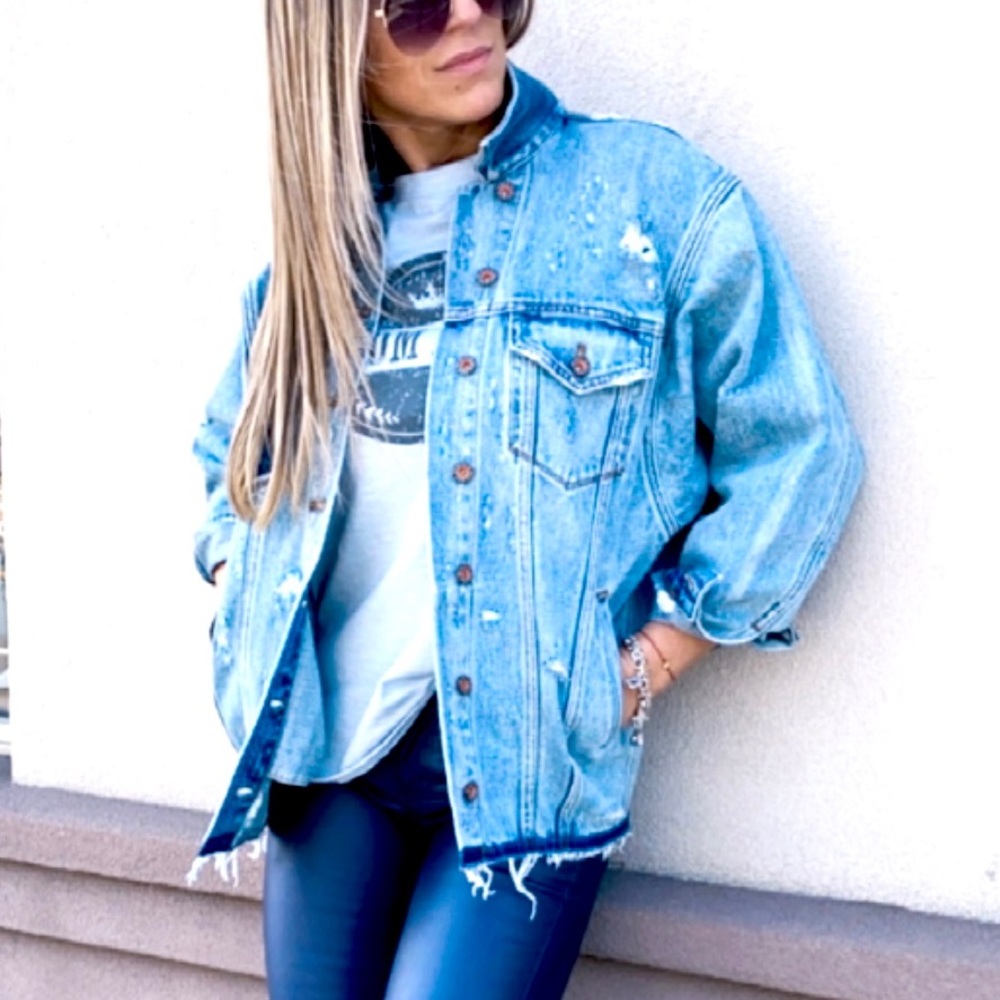 Oversized denim jacket